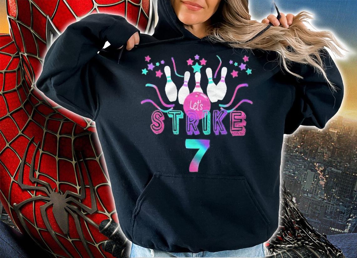 Bowling Birthday Shirt 7Th Themed Outfit Shirt t-shirt