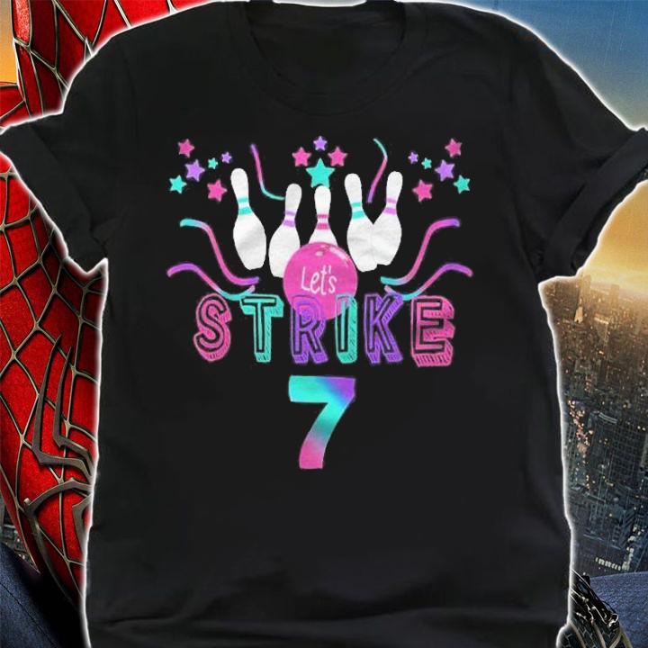 Bowling Birthday Shirt 7Th Themed Outfit Shirt t-shirt