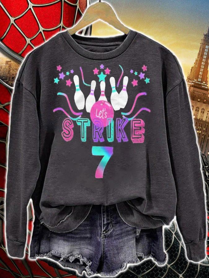 Bowling Birthday Shirt 7Th Themed Outfit Shirt t-shirt