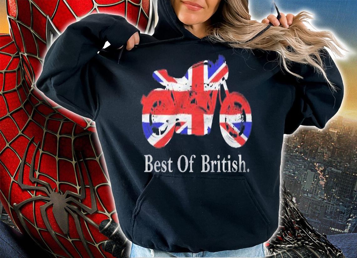 British Biker . Classic Cafe Racer Union Jack shirt t-shirt
