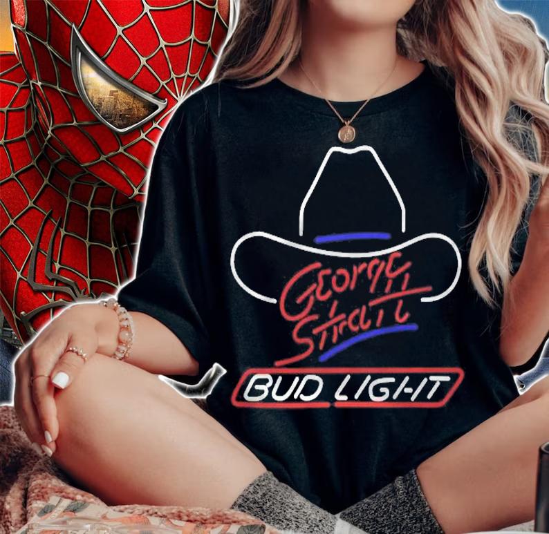 Bud Light Beer T-Shirt Custom Designed Graphic Pattern George Strait T-shirt t-shirt
