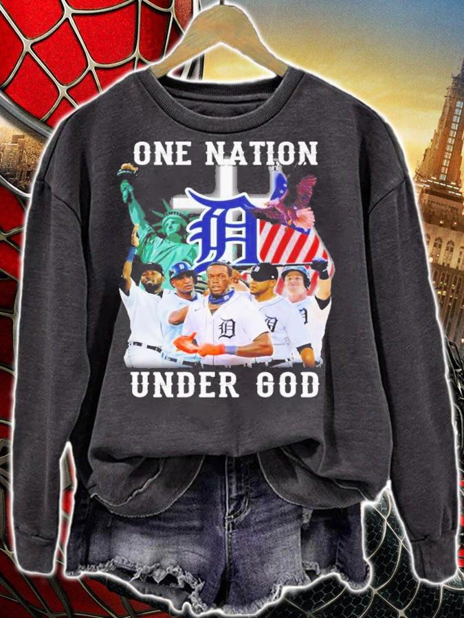 Detroit Tigers one nation under god shirt t-shirt