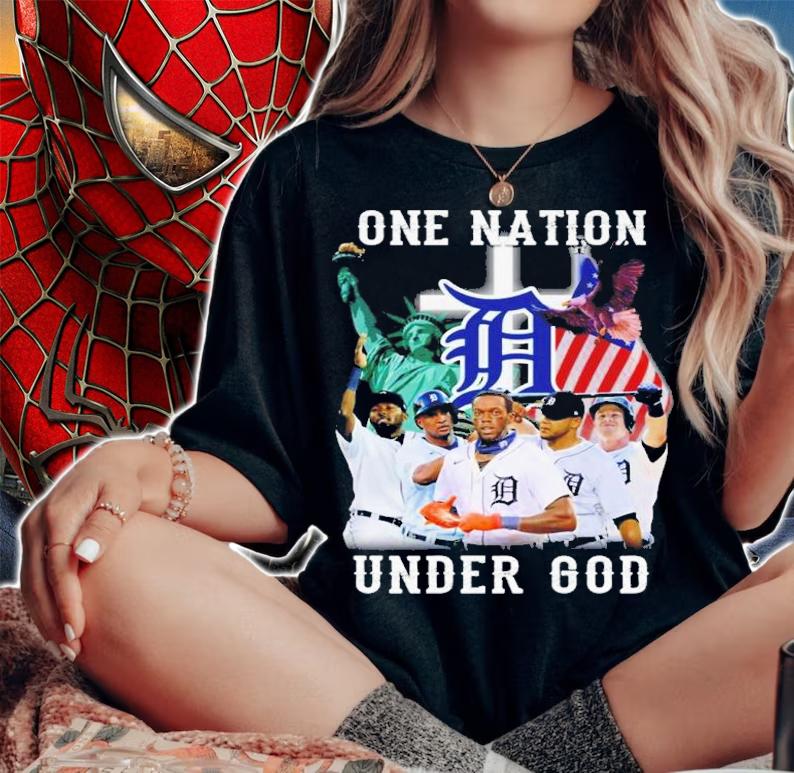 Detroit Tigers one nation under god shirt t-shirt