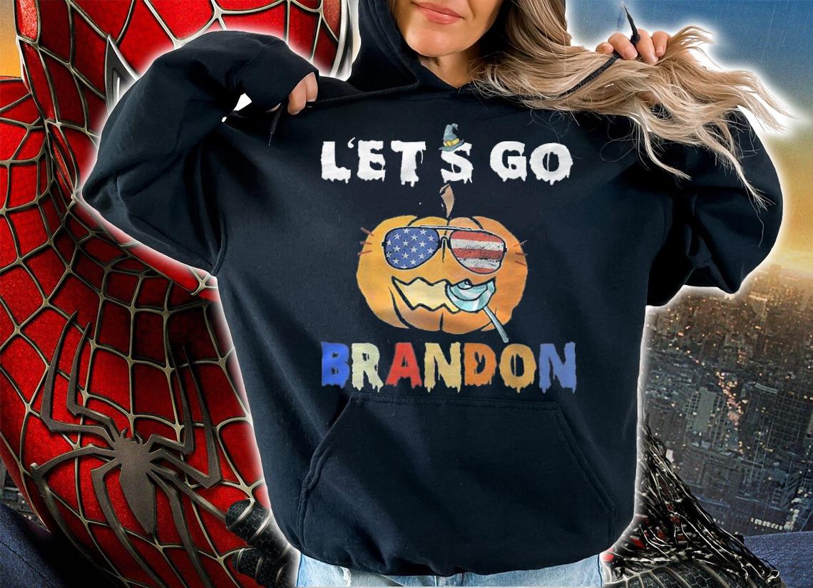 Let's Go Brandon Pumpkin Sunglasses Biden Halloween T-Shirt t-shirt