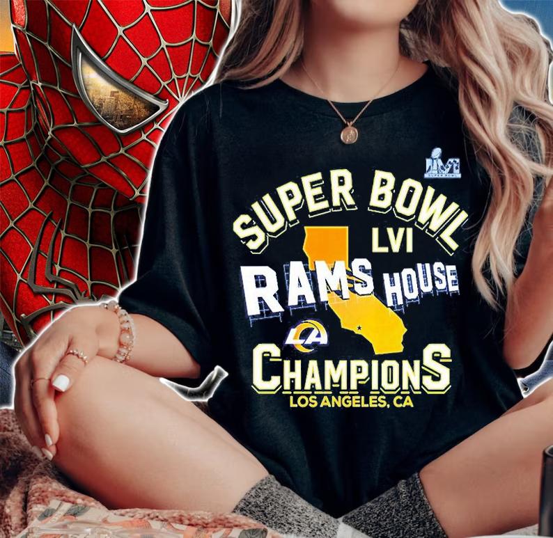 Los Angeles Rams House Super Bowl LVI Champions T-Shirt t-shirt woman shirt