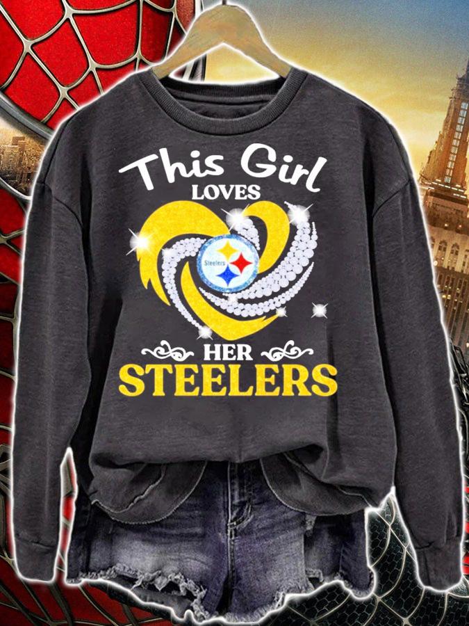 This girl loves her Pittsburgh Steelers shirt t-shirt