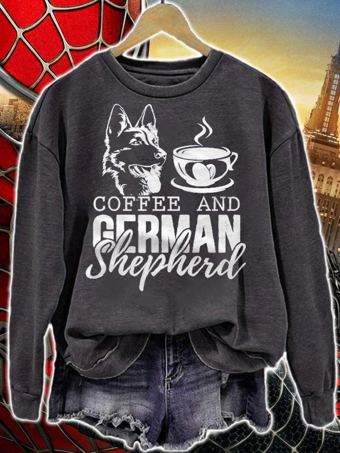Coffee And German Shepherd Dog Shirt t-shirt sweatshirt