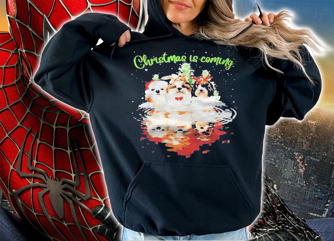 Shih Tzu Christmas is coming T-shirt t-shirt hoodie