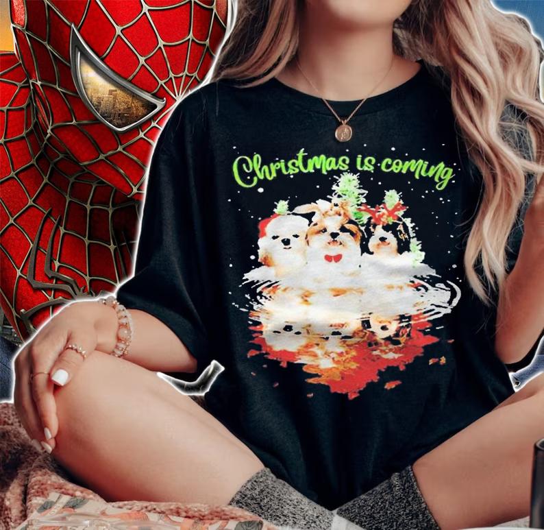 Shih Tzu Christmas is coming T-shirt t-shirt woman shirt