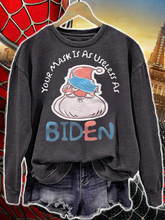 Your Mask Is As Useless As Joe Biden Christmas T-Shirt t-shirt sweatshirt