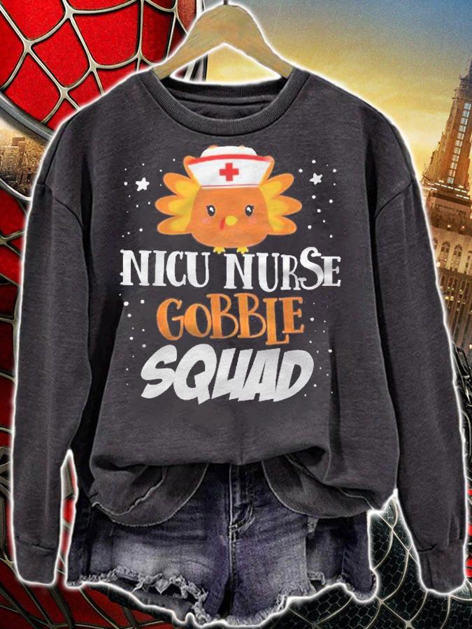 Funny Nicu Nurse Gobble Squad Turkey Thanksgiving Matching Shirt t-shirt sweatshirt