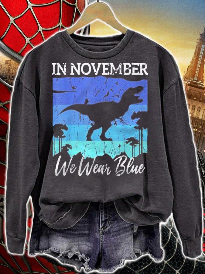 In November We Wear Blue Shirt Diabetes Awareness Month Shirt t-shirt sweatshirt