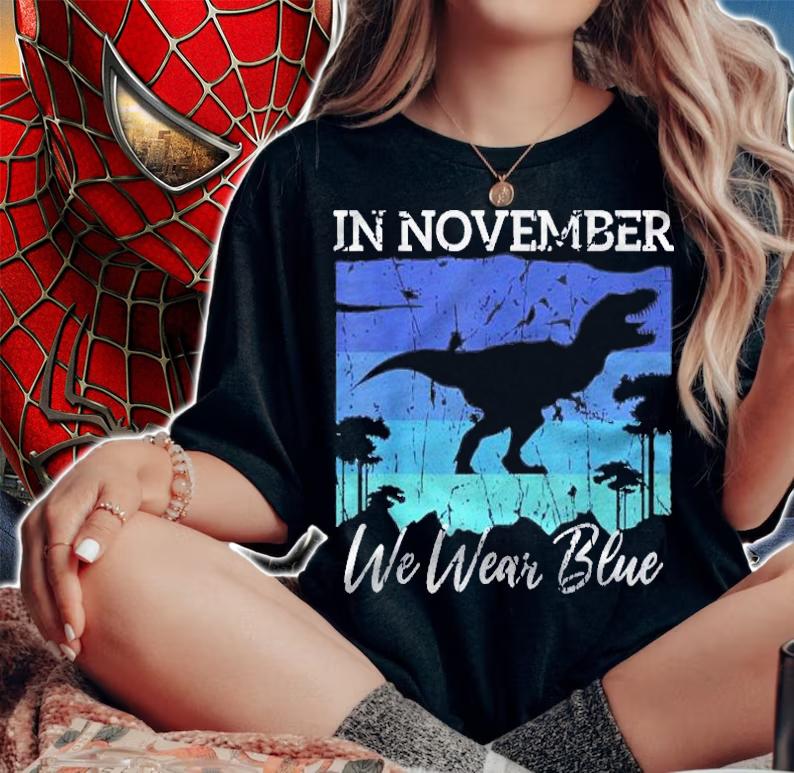 In November We Wear Blue Shirt Diabetes Awareness Month Shirt t-shirt woman shirt