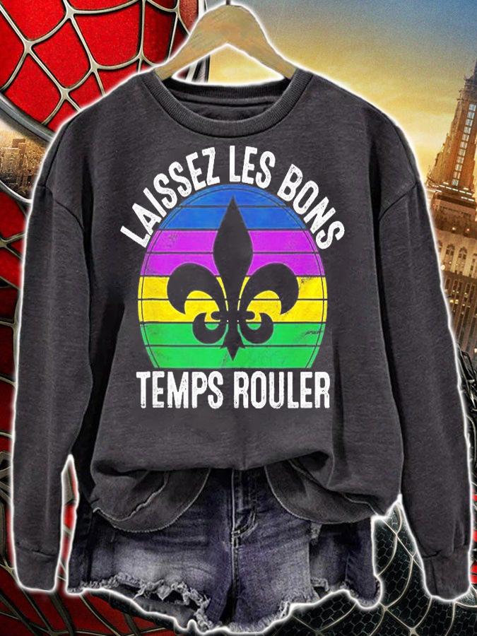 Laissez Les Bons Temps Rouler Gift Mardi Gras Masquerade T-Shirt t-shirt sweatshirt