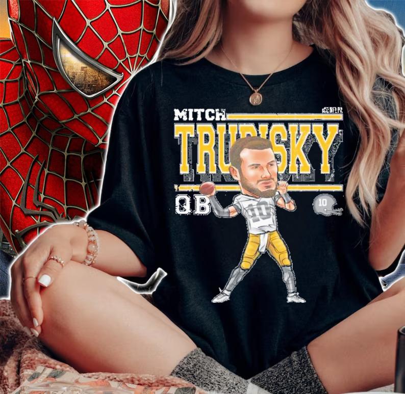 Mitch Trubisky Pittsburgh Cartoon Football Signatures Shirt t-shirt