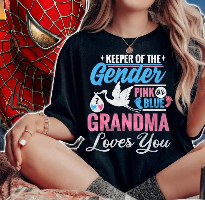 Keeper Of The Gender Grandma Loves You Reveal Announcement Shirt t-shirt woman shirt