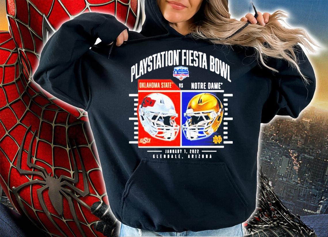 Notre Dame Fighting Irish Vs. Oklahoma State Cowboys 2022 Fiesta Bowl Matchup Coin Flip Shirt t-shirt hoodie