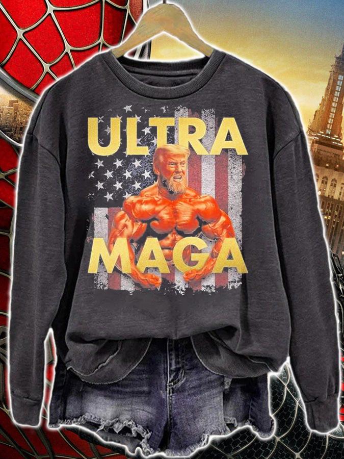 Trump Buff Ultra MAGA USA Flag T-Shirt t-shirt sweatshirt