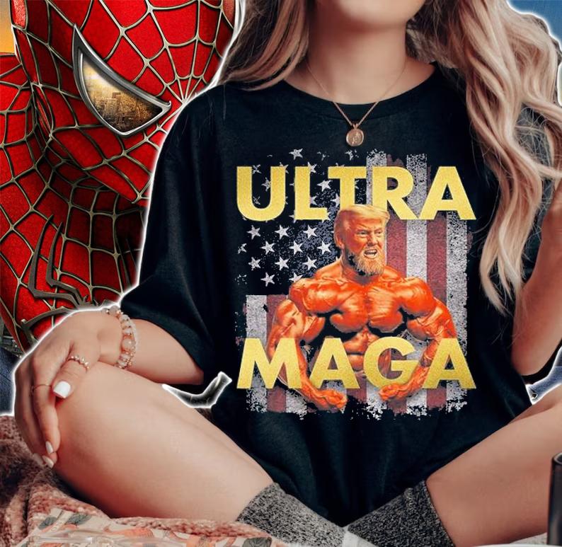 Trump Buff Ultra MAGA USA Flag T-Shirt t-shirt woman shirt