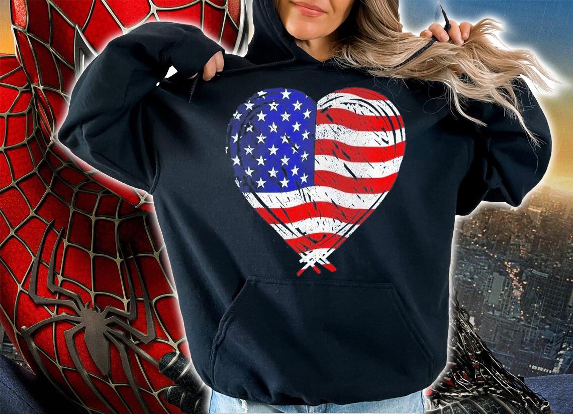 US Flag Memorial Day 4th July Partiotic Heart Red White Blue T-Shirt t-shirt