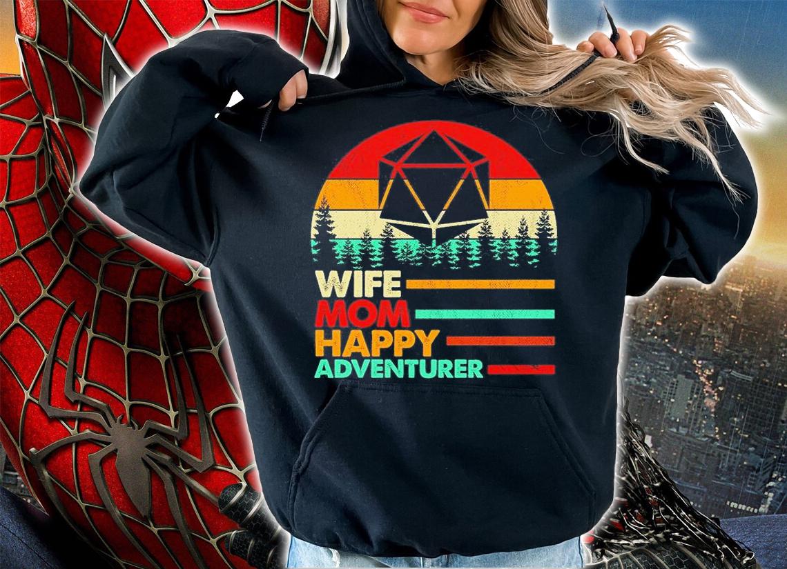 Wife Mom Happy Adventurer Vintage T-Shirt t-shirt hoodie