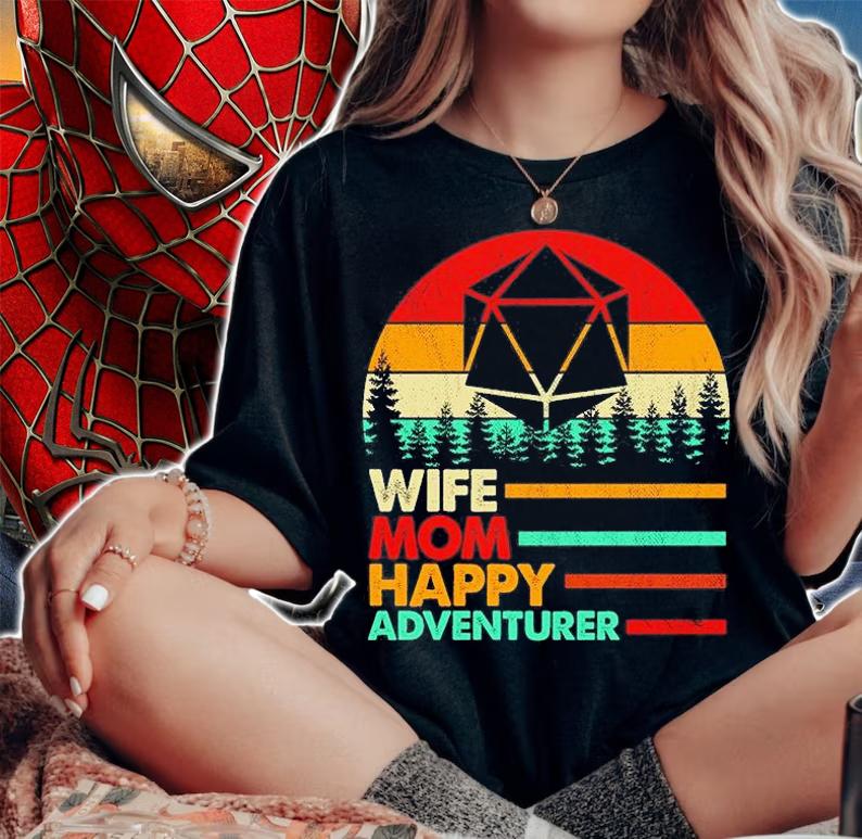 Wife Mom Happy Adventurer Vintage T-Shirt t-shirt woman shirt