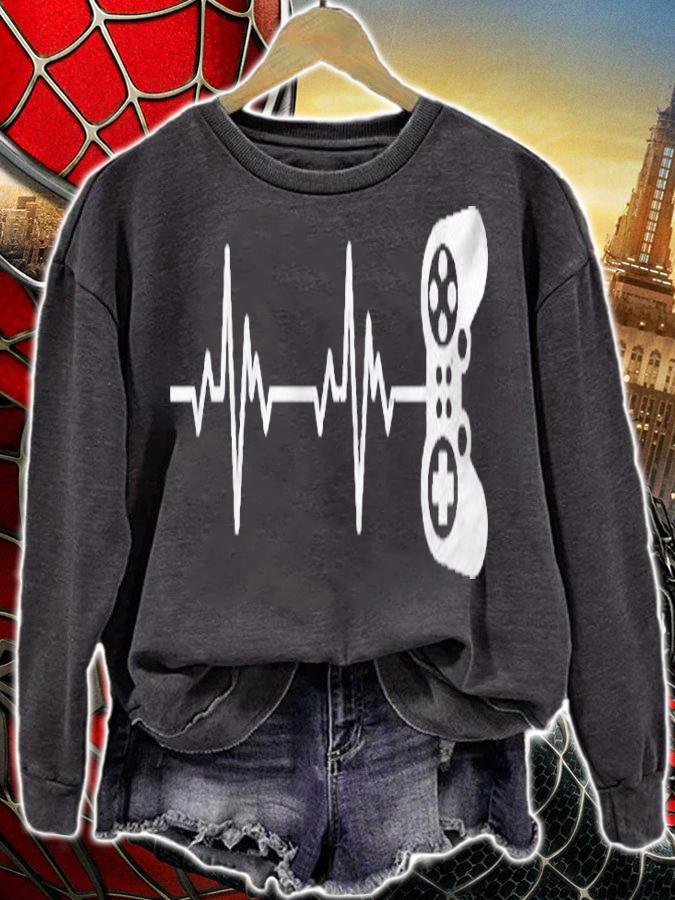Gamer Heartbeat Nerdy Design White Video Game Controller Shirt t-shirt