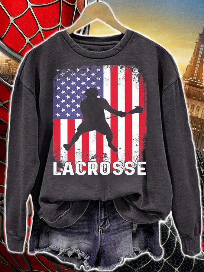 Lacrosse American Flag T-Shirt t-shirt