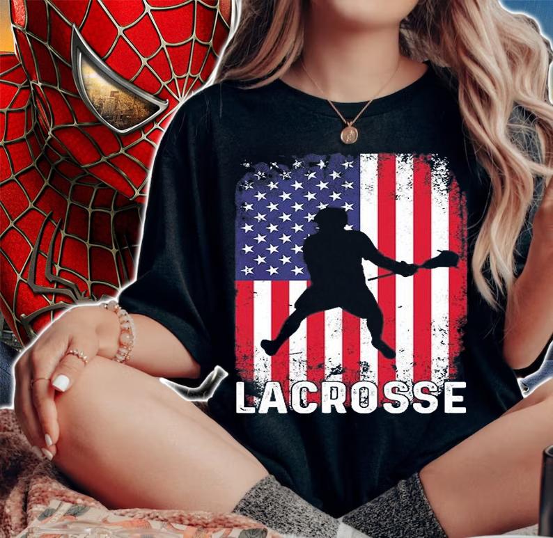 Lacrosse American Flag T-Shirt t-shirt