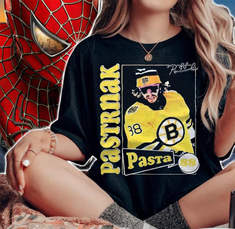 Pastrnak Pasta 88 Boston Bruins signature T-shirt t-shirt