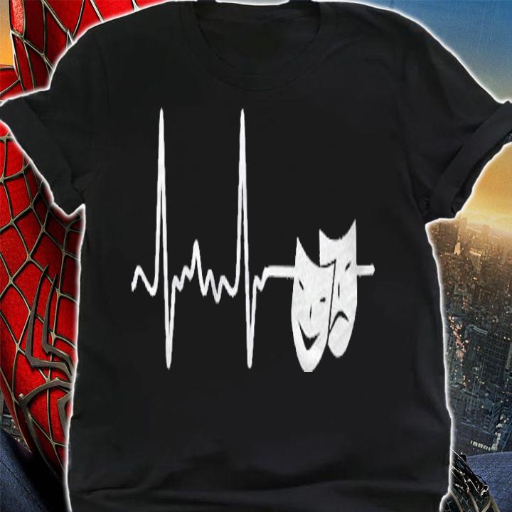 Theater Drama Mask Heartbeat Cardiogram Rehearsal Shirt t-shirt shirt