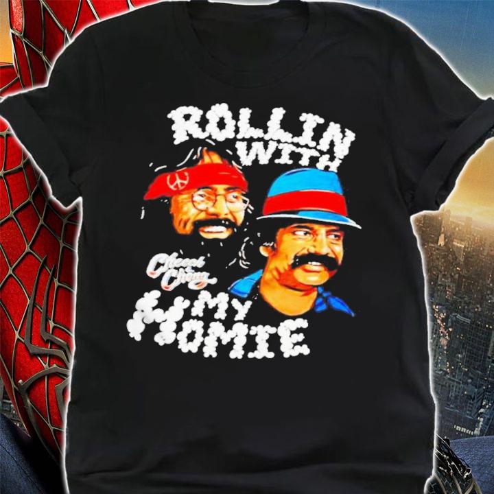 Cheech and chong rolling with my mommy shirt t-shirt shirt