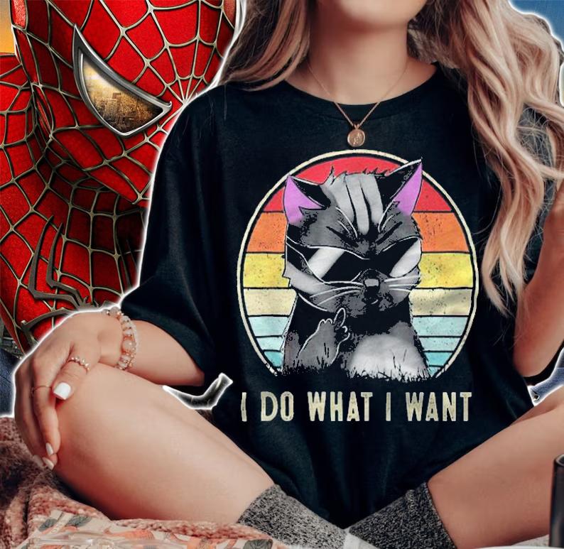 I do what I want cat Vintage T-shirt t-shirt woman shirt