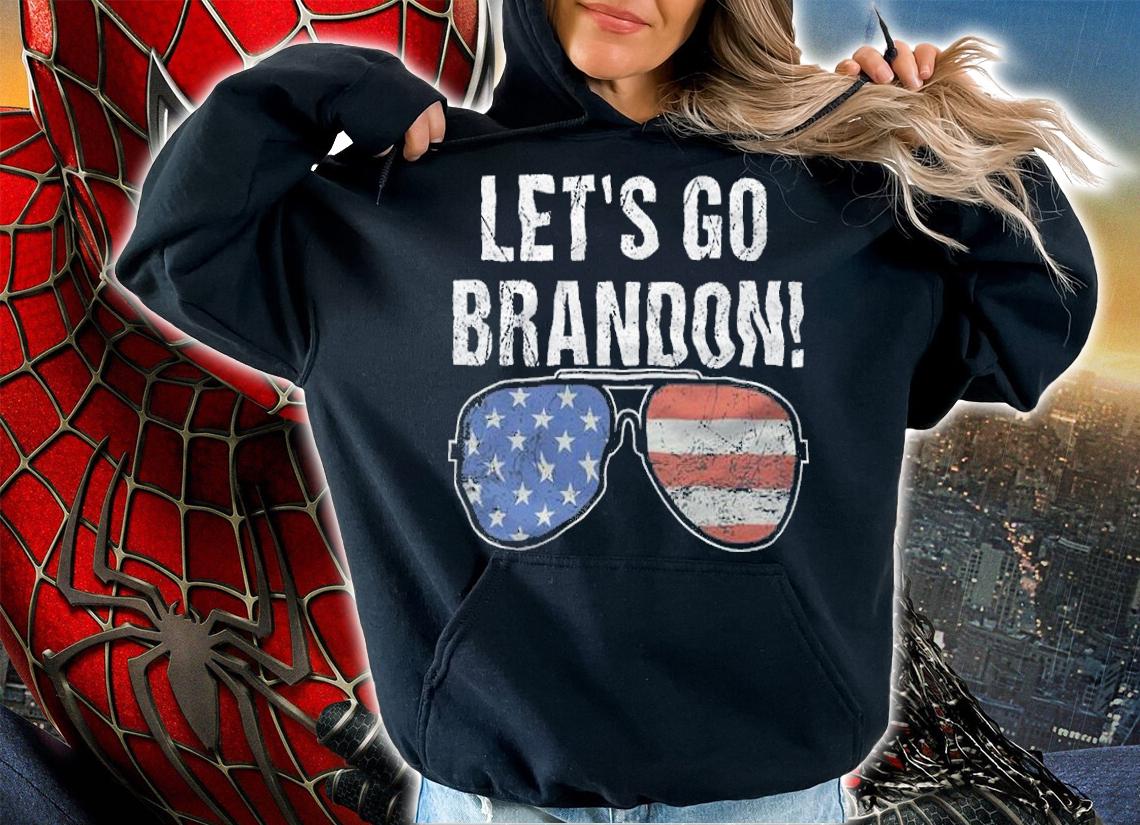 Let's Go Brandon Sunglasses USA Flag T-Shirt t-shirt