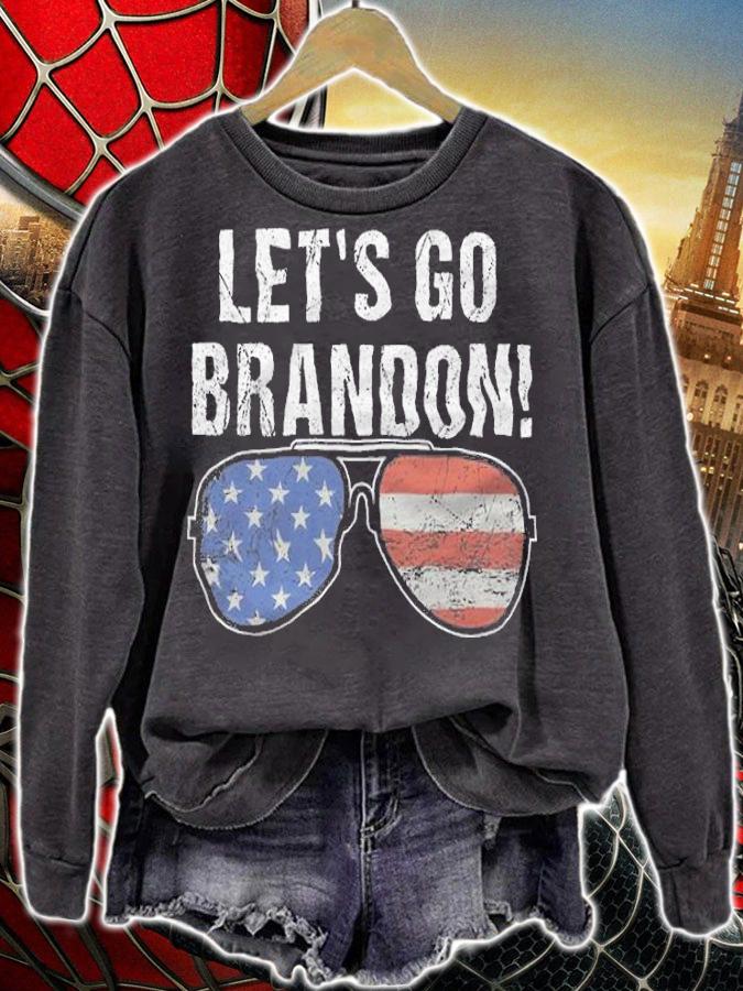 Let's Go Brandon Sunglasses USA Flag T-Shirt t-shirt