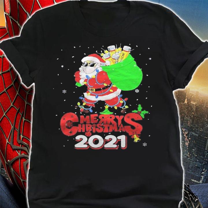 Merry Christmas 2021 Santa Claus Shirt Vaccinated Funny Xmas Shirt t-shirt shirt