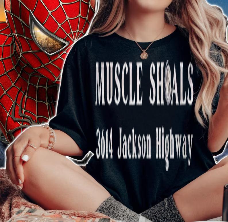 Muscle Shoals Alabama 3614 Jackson Highway Music Souvenir T-shirt t-shirt woman shirt