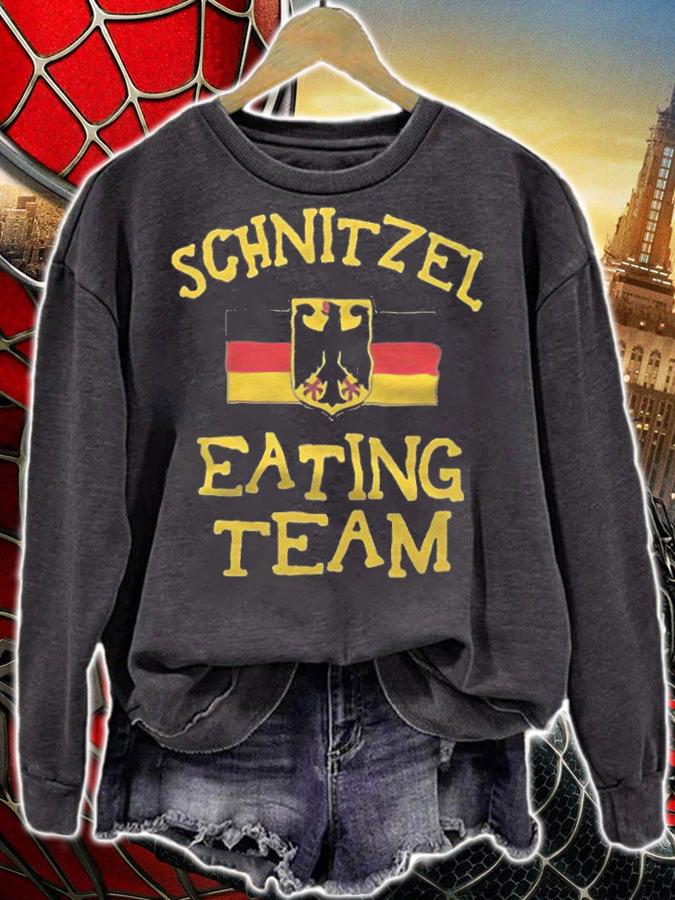 Schnitzel eating team Germany flag T-shirt t-shirt