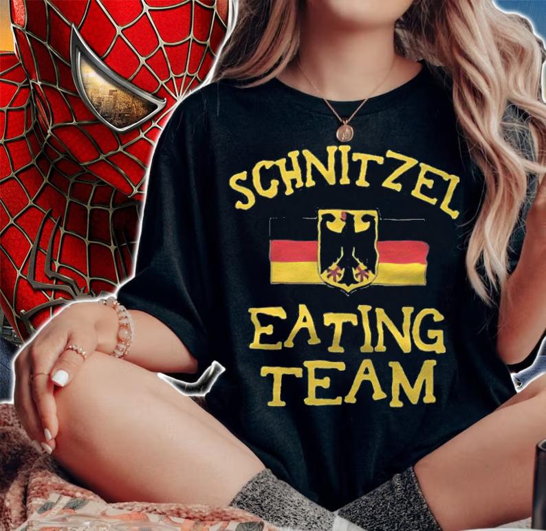 Schnitzel eating team Germany flag T-shirt t-shirt