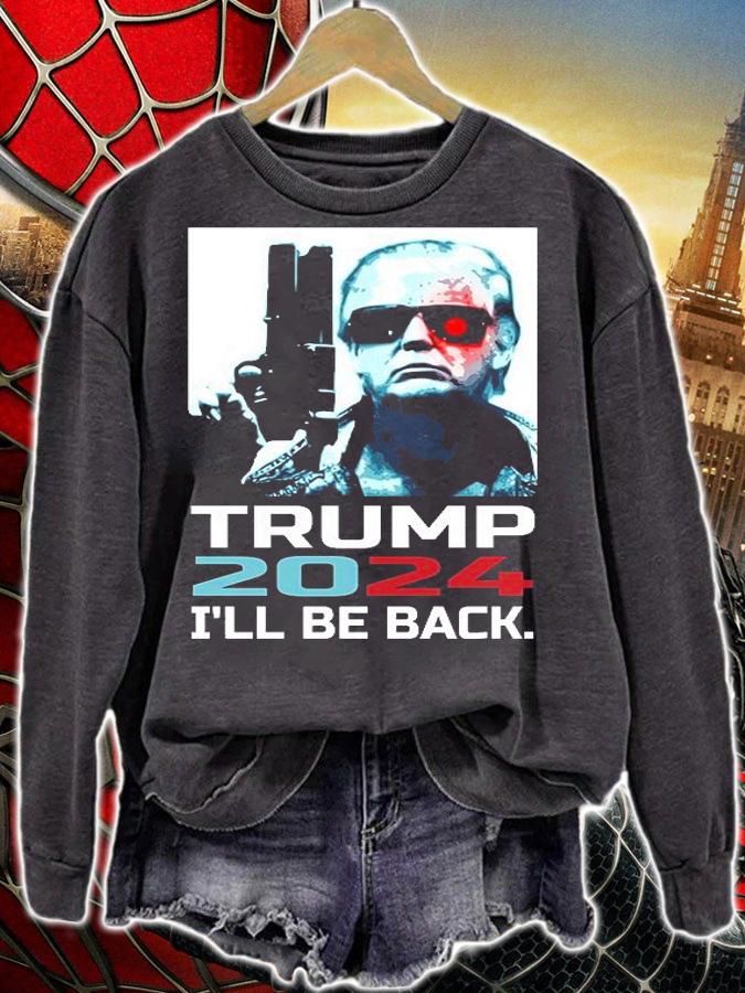 Trump 2024 I'll Be Back Election, Impeach Biden, Conservatives, Trump 2024 T-Shirt t-shirt