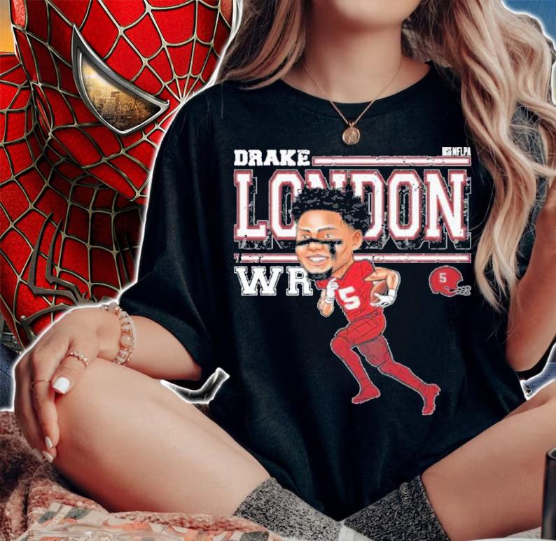 Drake London Atlanta Cartoon Football Shirt t-shirt woman shirt