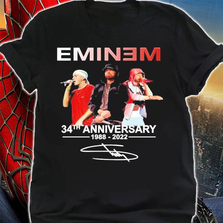 Eminem 34th Anniversary 1988-2022 Signatures Shirt t-shirt shirt