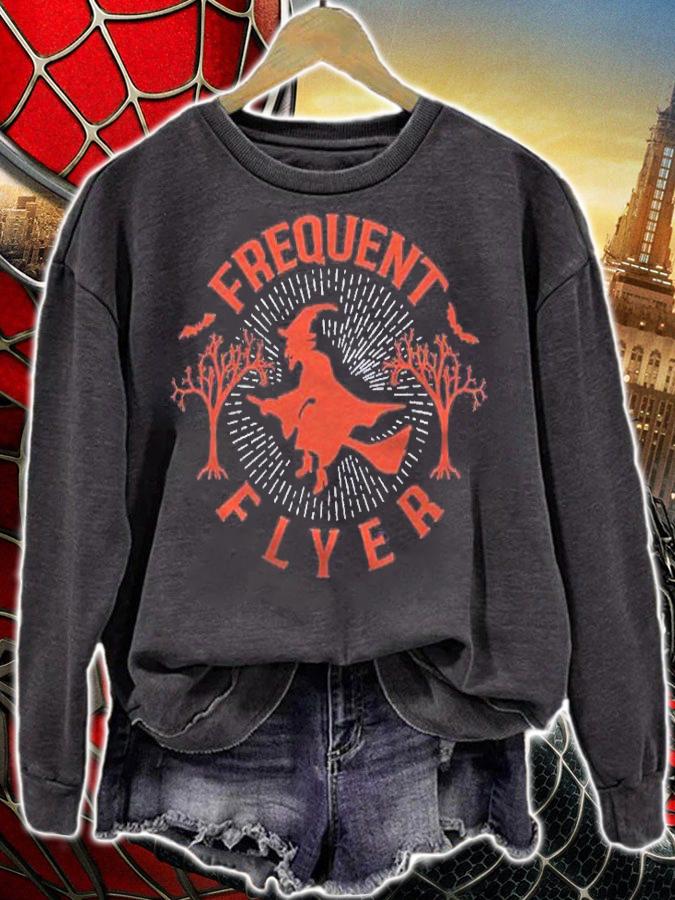 Frequent Flyer Funny Witch Halloween Shirt t-shirt sweatshirt