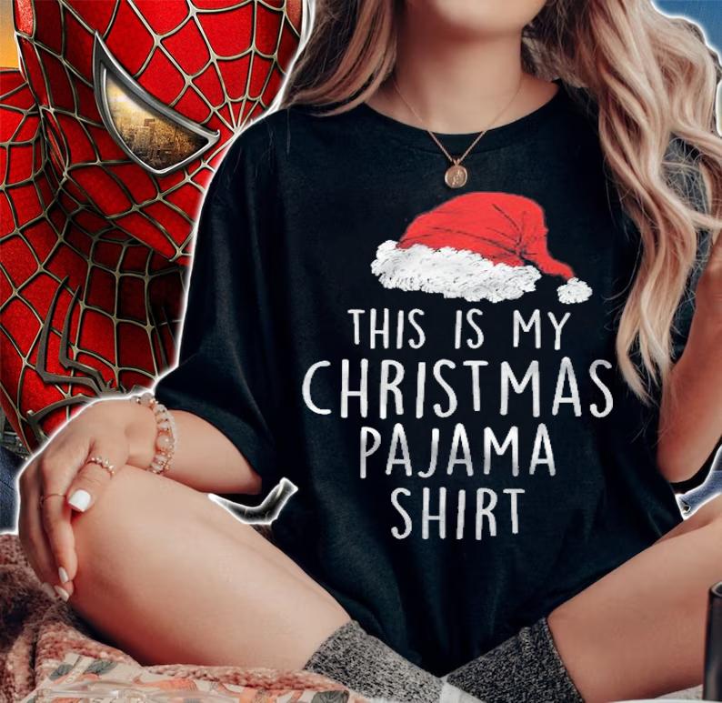 This Is My Christmas Pajama Shirt Xmas Lights Funny Holiday Shirt t-shirt