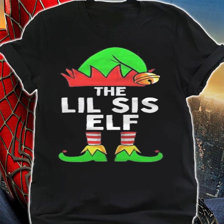 Lil Sis Elf Matching Family Christmas Sister Women Girls Shirt t-shirt