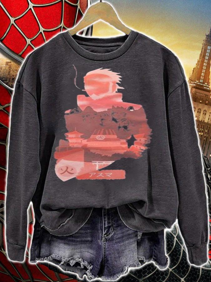 Naruto Shippuden Sarutobi Asuma character's shadow T-shirt t-shirt sweatshirt