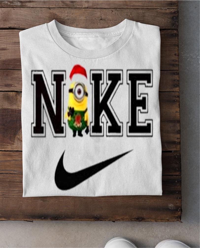 Nike Logo One Eye Minions Christmas t-shirt