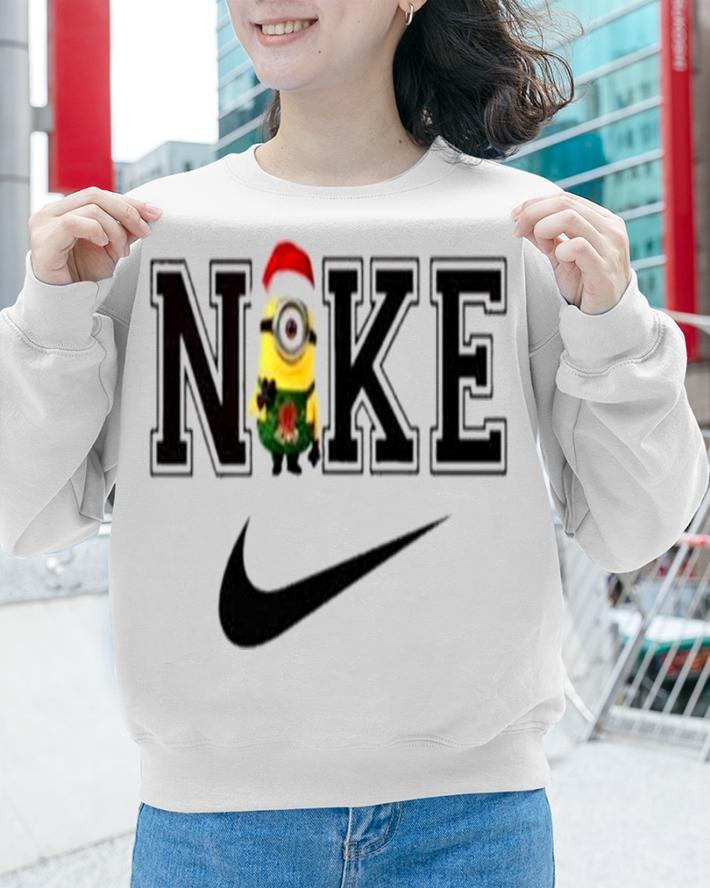 Nike Logo One Eye Minions Christmas t-shirt