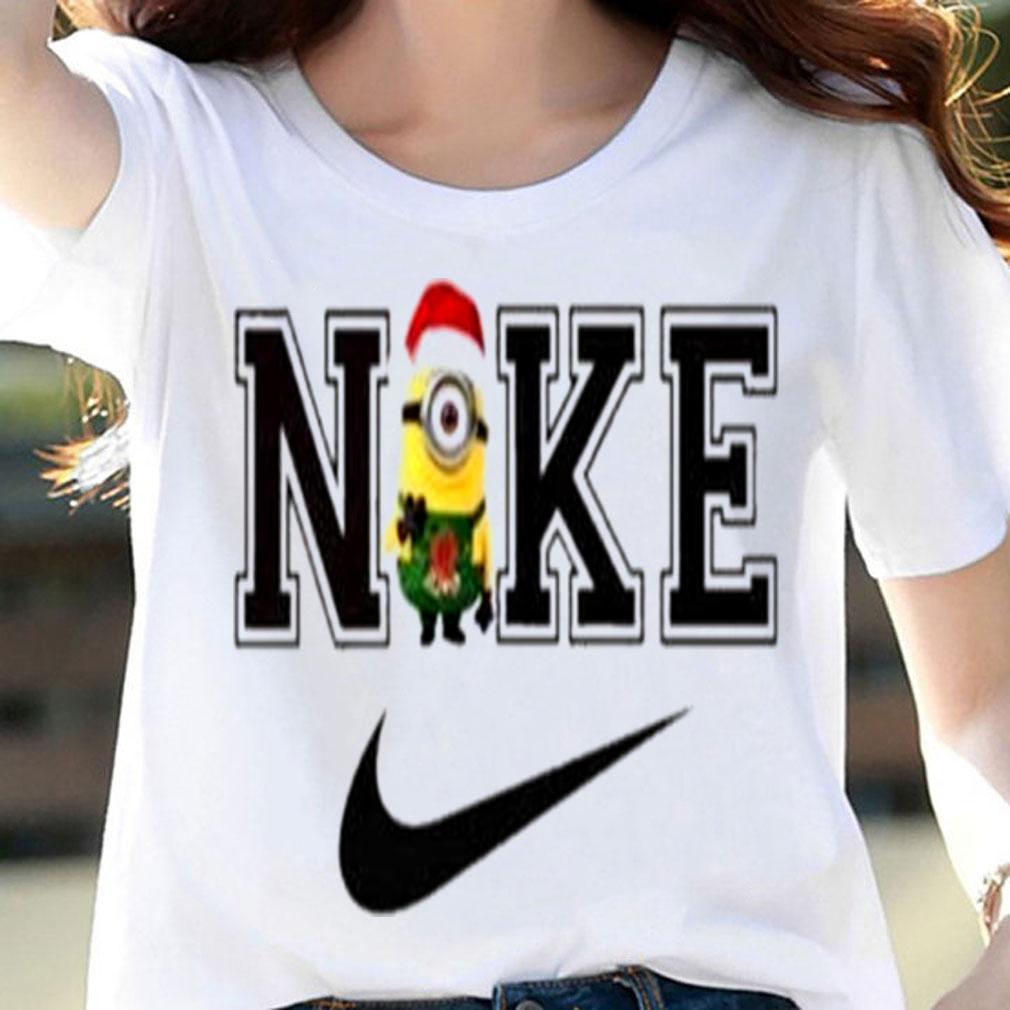Nike Logo One Eye Minions Christmas t-shirt