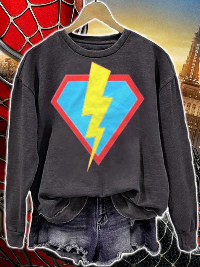 Superhero Lightning Bolt Costume Halloween Ironic Scary Gift Shirt t-shirt sweatshirt